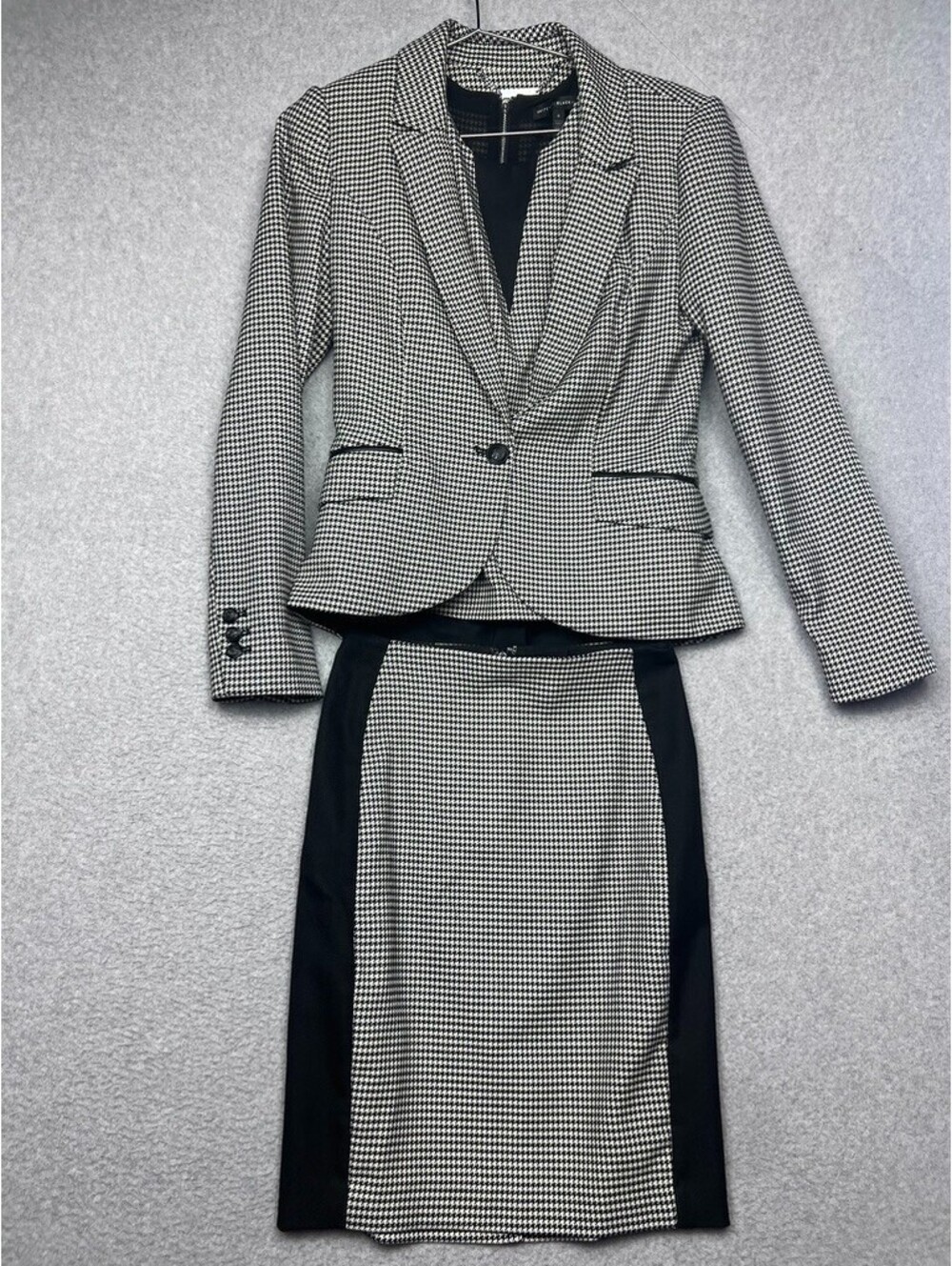 White House Black Market 3pc Skirt Suit Set Sz 0 Blazer Sz 4 Top Pencil Career